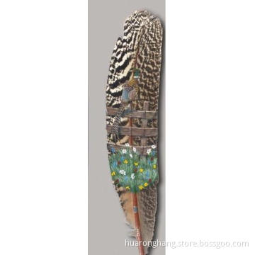 feather oil painting